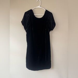 7 SEVEN FOR ALL MANKIND Diamond SHOULDER Dress VELOUR Velvet STUDDED medium